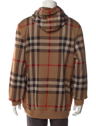 Burberry House Check Pattern Crew Neck Hoodie