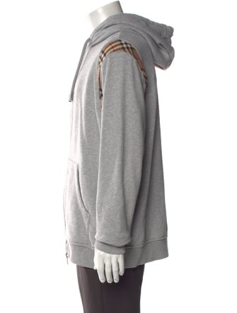 Burberry Nova Check Pattern Crew Neck Hoodie