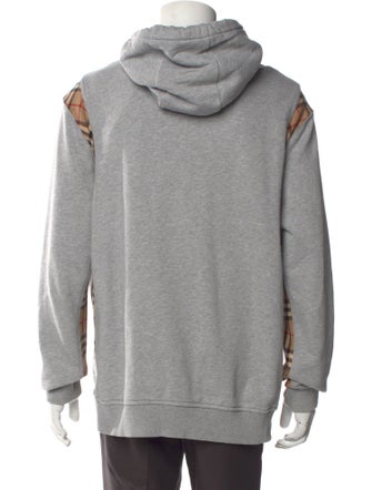 Burberry Nova Check Pattern Crew Neck Hoodie