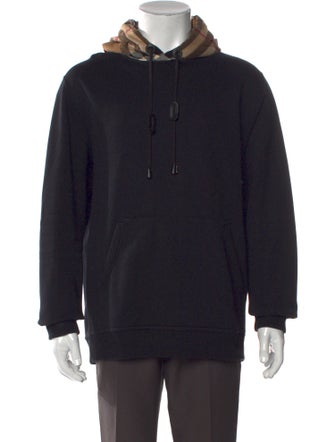 Burberry House Check Pattern Crew Neck Hoodie