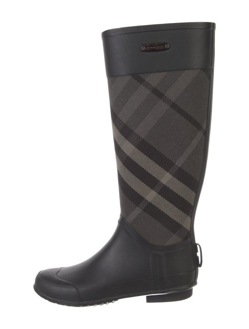 Burberry Nova Check Pattern Rubber Rain Boots