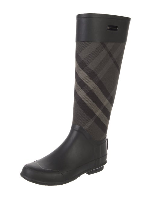 Burberry Nova Check Pattern Rubber Rain Boots