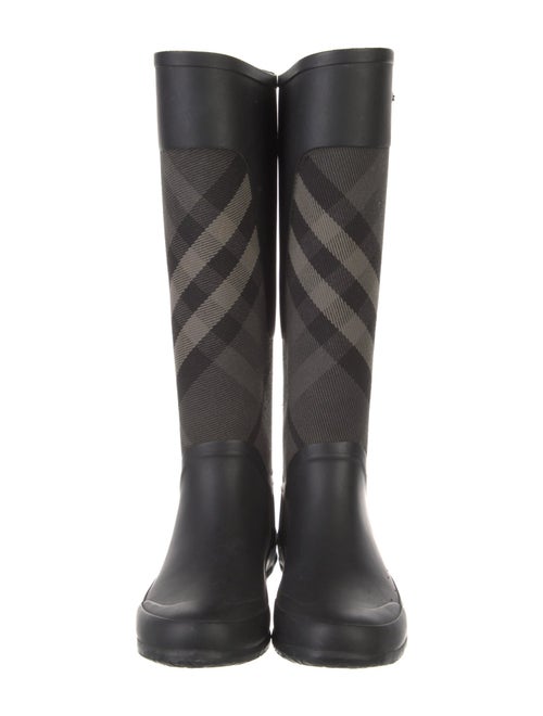 Burberry Nova Check Pattern Rubber Rain Boots
