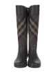 Burberry Nova Check Pattern Rubber Rain Boots