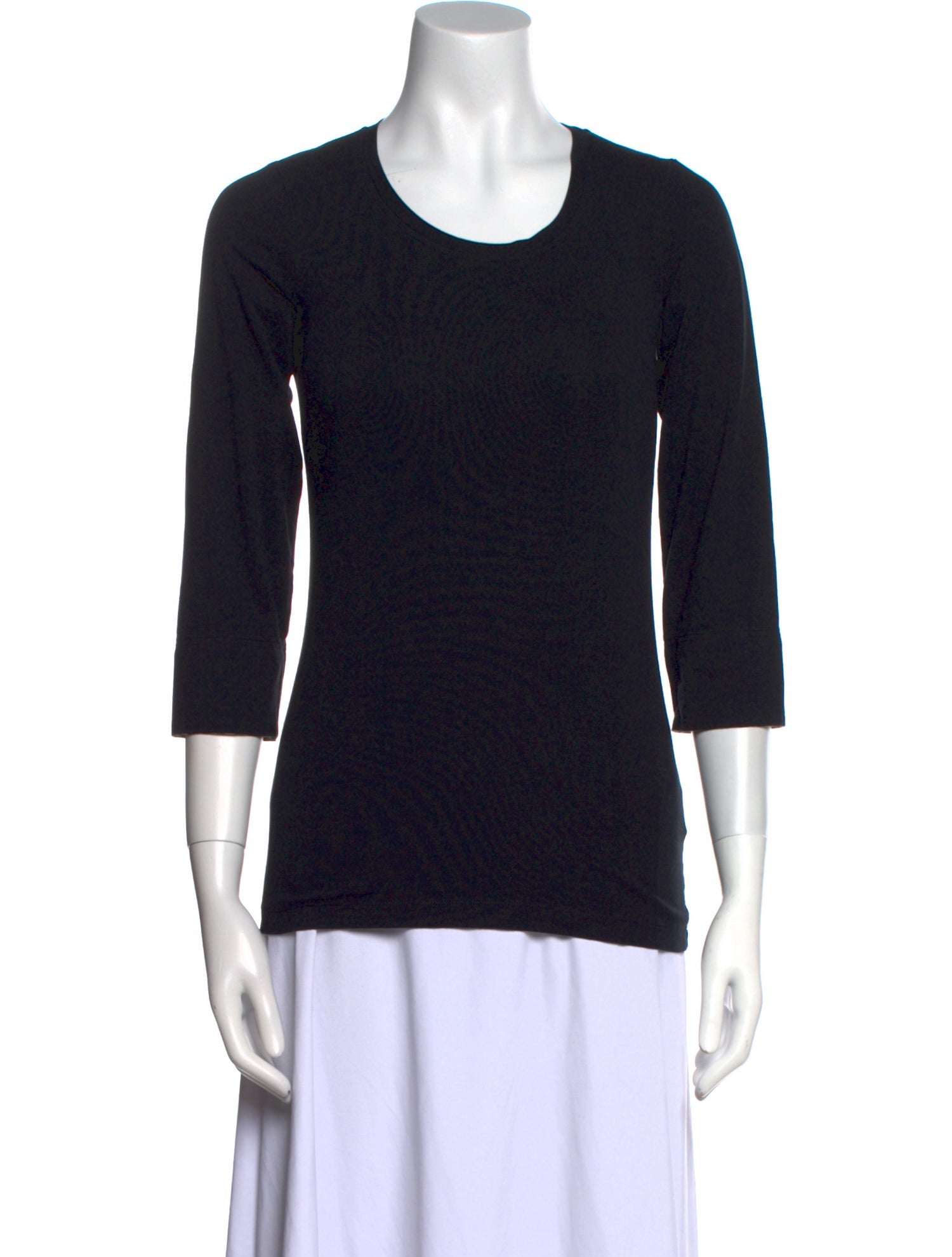 Burberry Scoop Neck Three-Quarter Sleeve T-Shirt