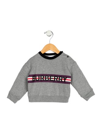 Burberry infant boys' grey and purple sweater