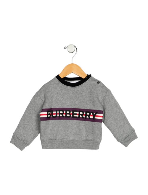 Burberry infant boys' grey and purple sweater