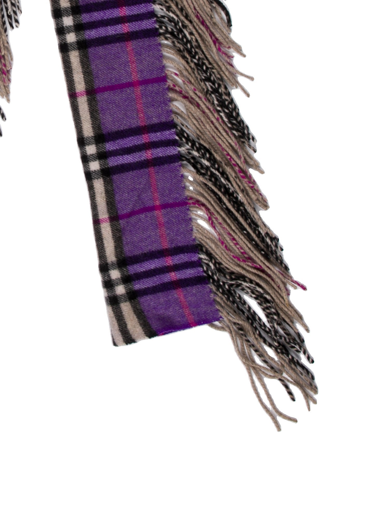 Burberry Cashmere Nova Check Pattern Scarf