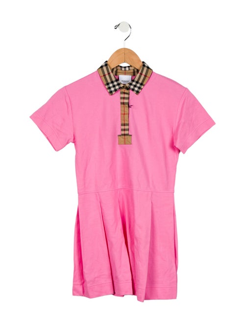 Burberry Girls' Short Sleeve Polo Dress