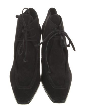 Burberry Suede Lace-Up Boots