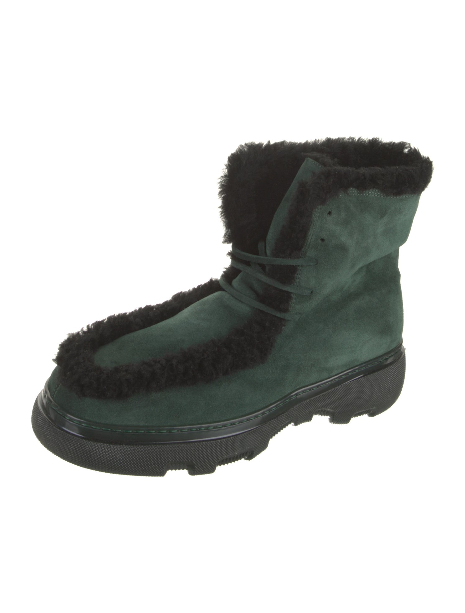 Burberry Suede Lace-Up Boots