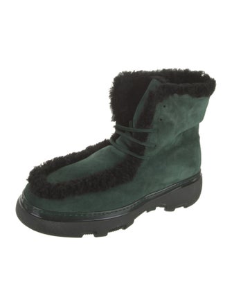 Burberry Suede Lace-Up Boots