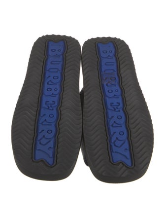 Burberry Leather Colorblock Pattern Slides