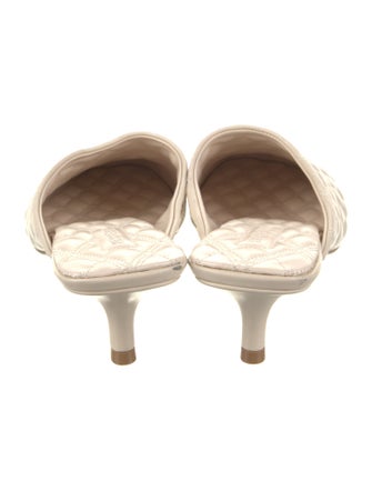 Burberry Leather Embroidered Accent Mules