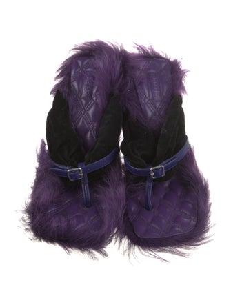 Burberry Velvet Printed Slides