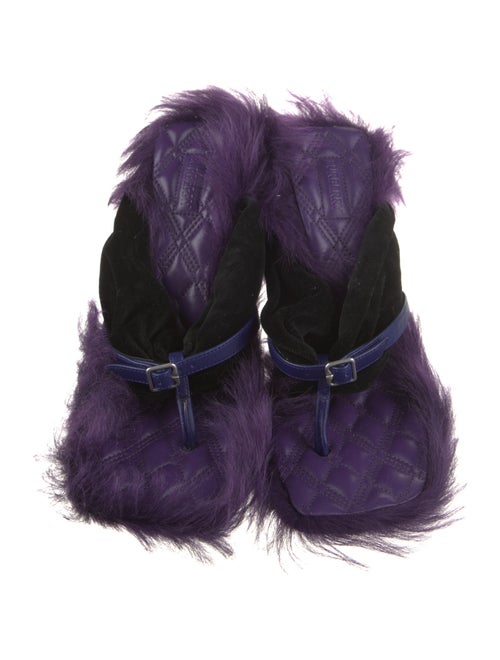 Burberry Velvet Printed Slides