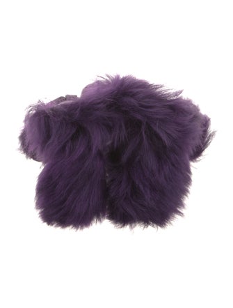 Burberry Velvet Printed Slides