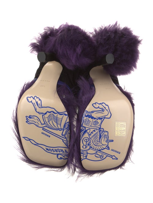 Burberry Velvet Printed Slides