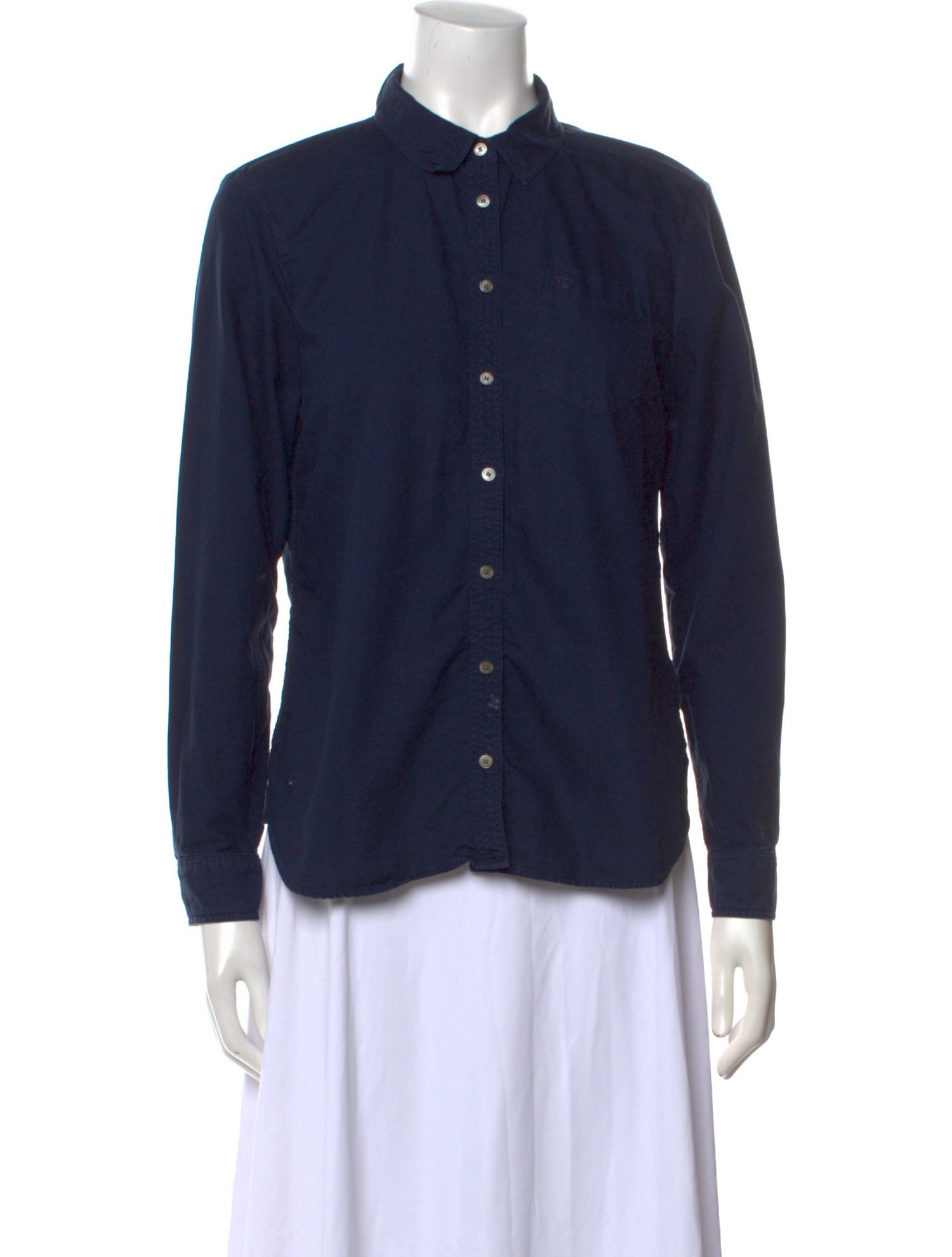 Burberry Long Sleeve Button-Up Top