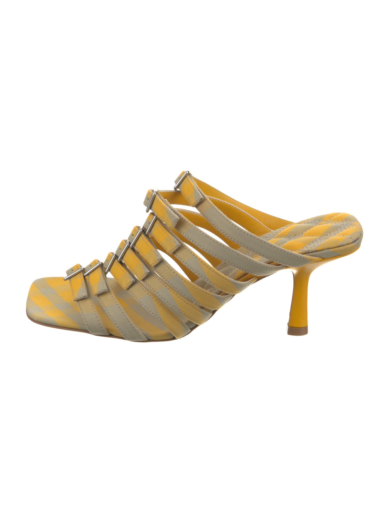 Burberry Animal Print Leather Trim Embellishment Slides