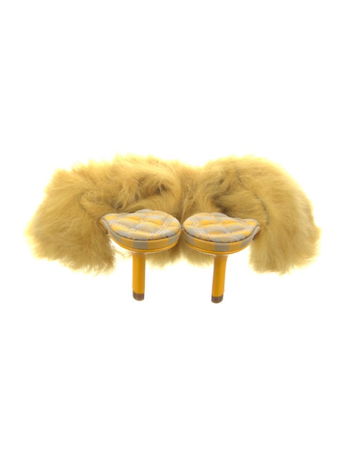 Burberry Faux Fur Slides