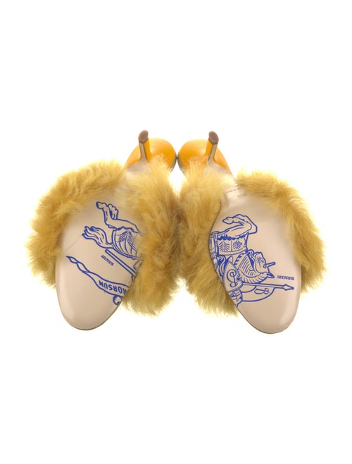 Burberry Faux Fur Slides