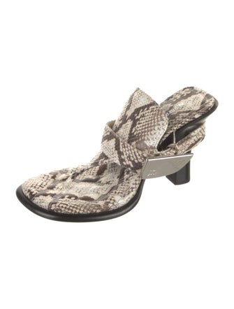 Burberry Embossed Leather Animal Print Espadrilles