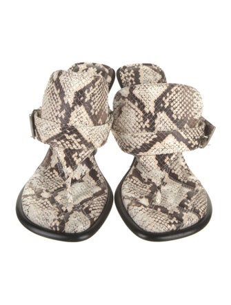 Burberry Embossed Leather Animal Print Espadrilles
