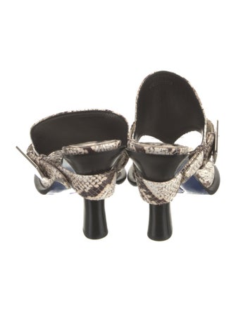 Burberry Embossed Leather Animal Print Espadrilles