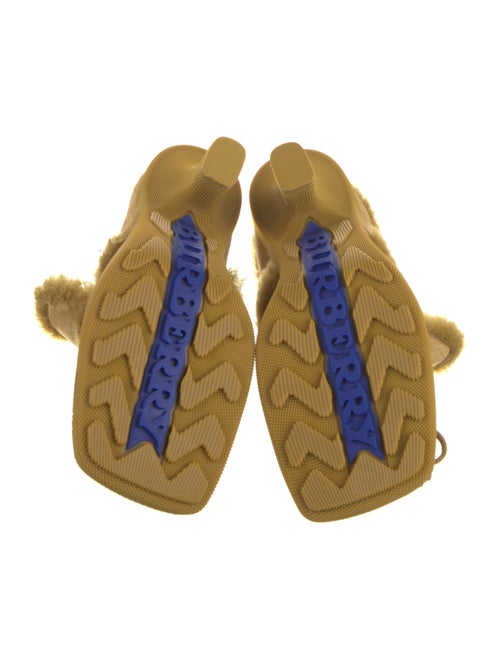 Burberry Suede Fur Trim Mules