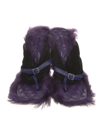 Burberry Suede Slides