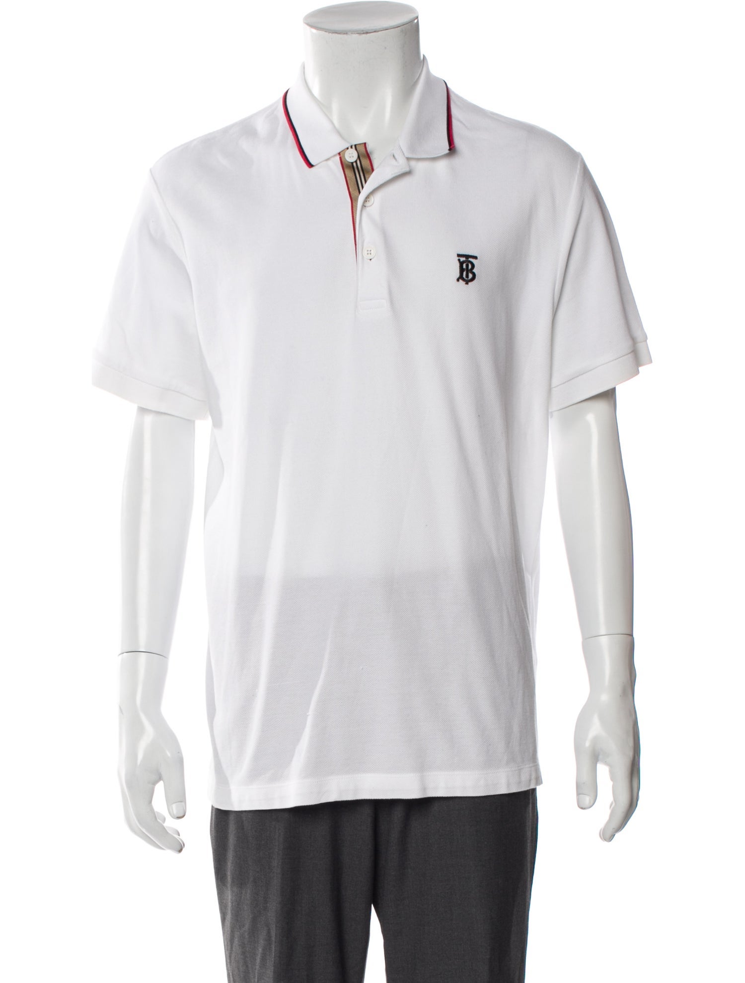 Burberry TB Monogram Collar Polo Shirt