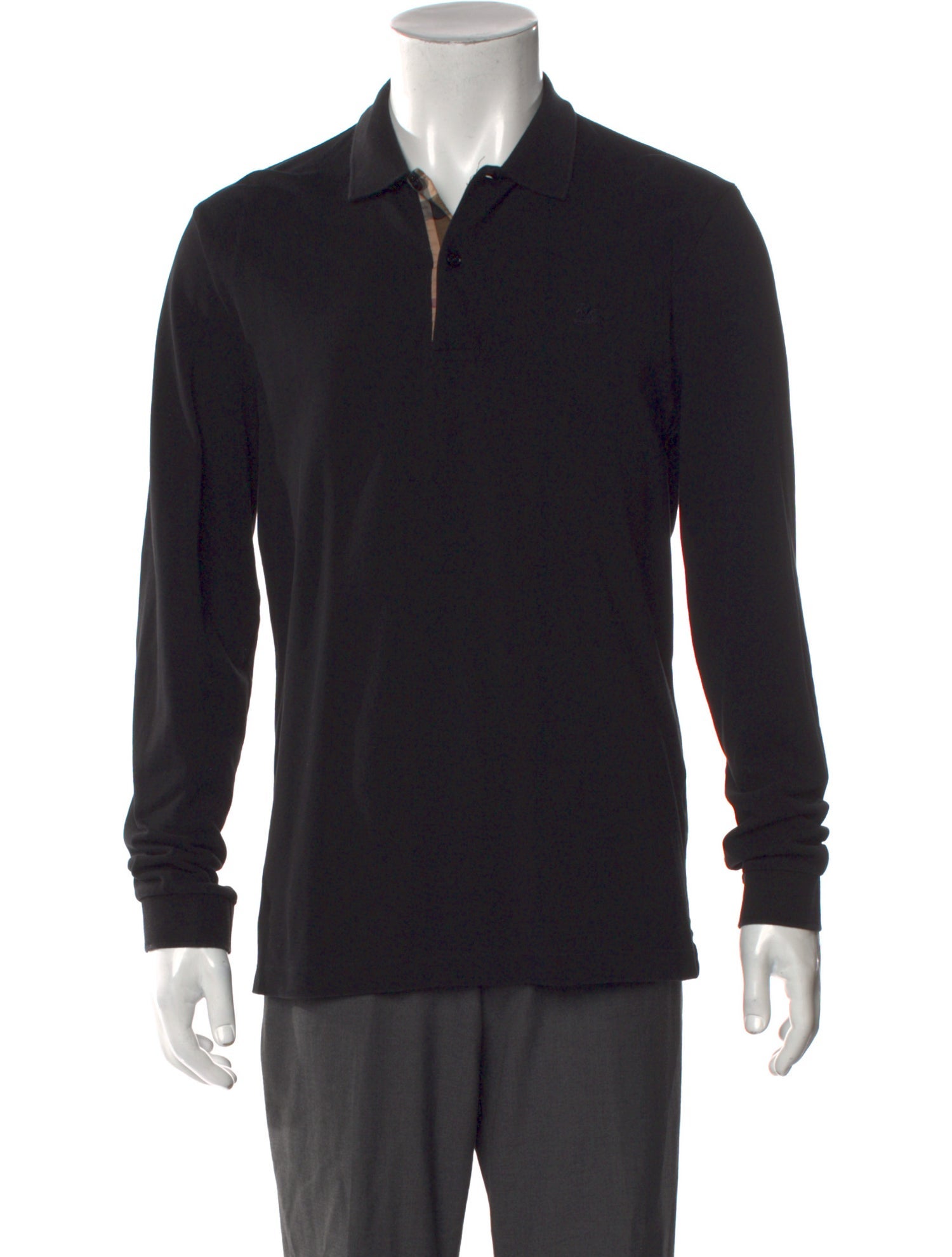 Burberry Collar Long Sleeve Polo Shirt