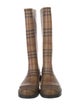 Burberry Rubber Plaid Print Rain Boots