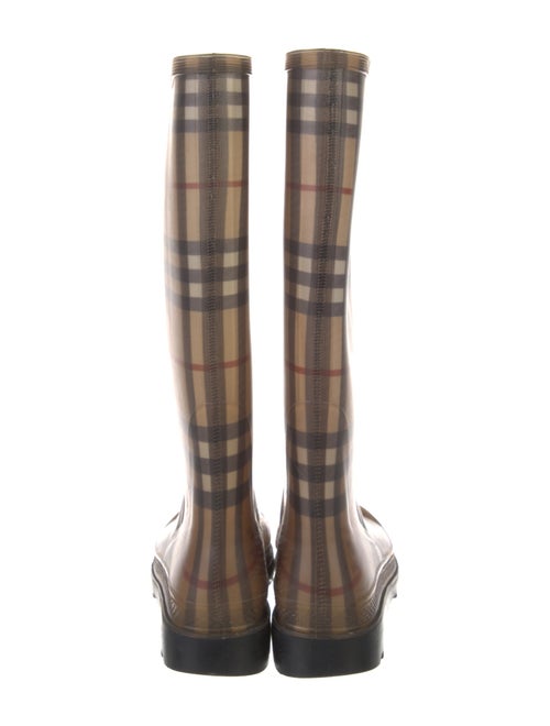 Burberry Rubber Plaid Print Rain Boots