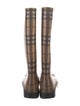 Burberry Rubber Plaid Print Rain Boots