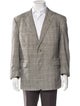 Burberry Wool Plaid Print Blazer