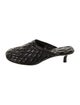 Burberry Leather Embroidered Accent Mules