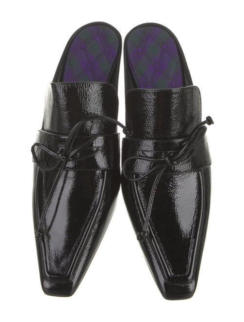 Burberry Patent Leather Animal Print Mules