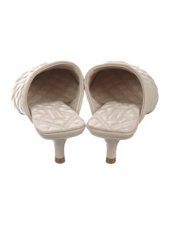 Burberry Leather Embroidered Accent Mules