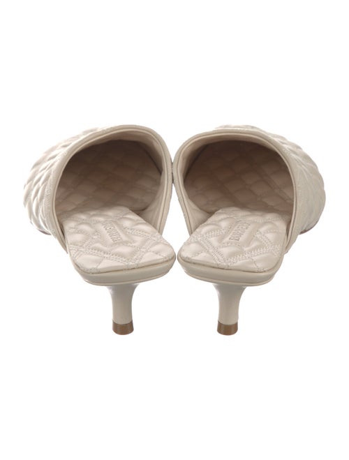 Burberry Leather Embroidered Accent Mules