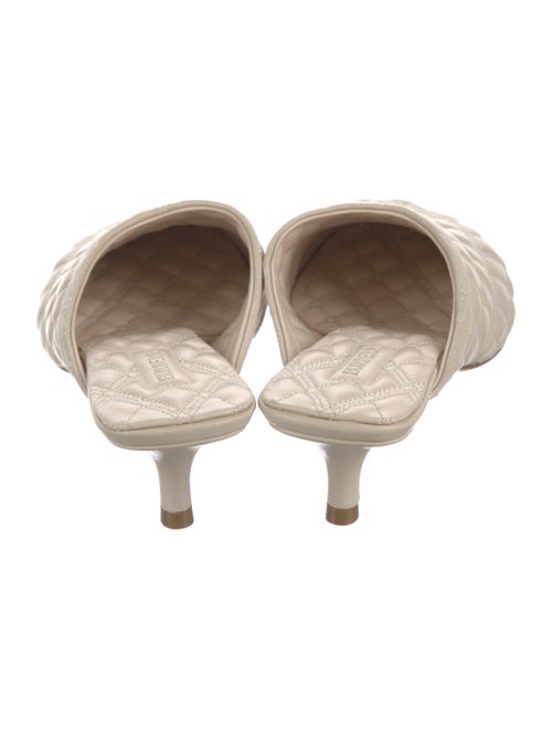 Burberry Leather Embroidered Accent Mules