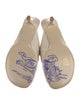 Burberry Leather Embroidered Accent Mules