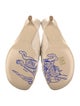Burberry Leather Embroidered Accent Mules