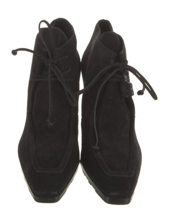 Burberry Suede Lace-Up Boots