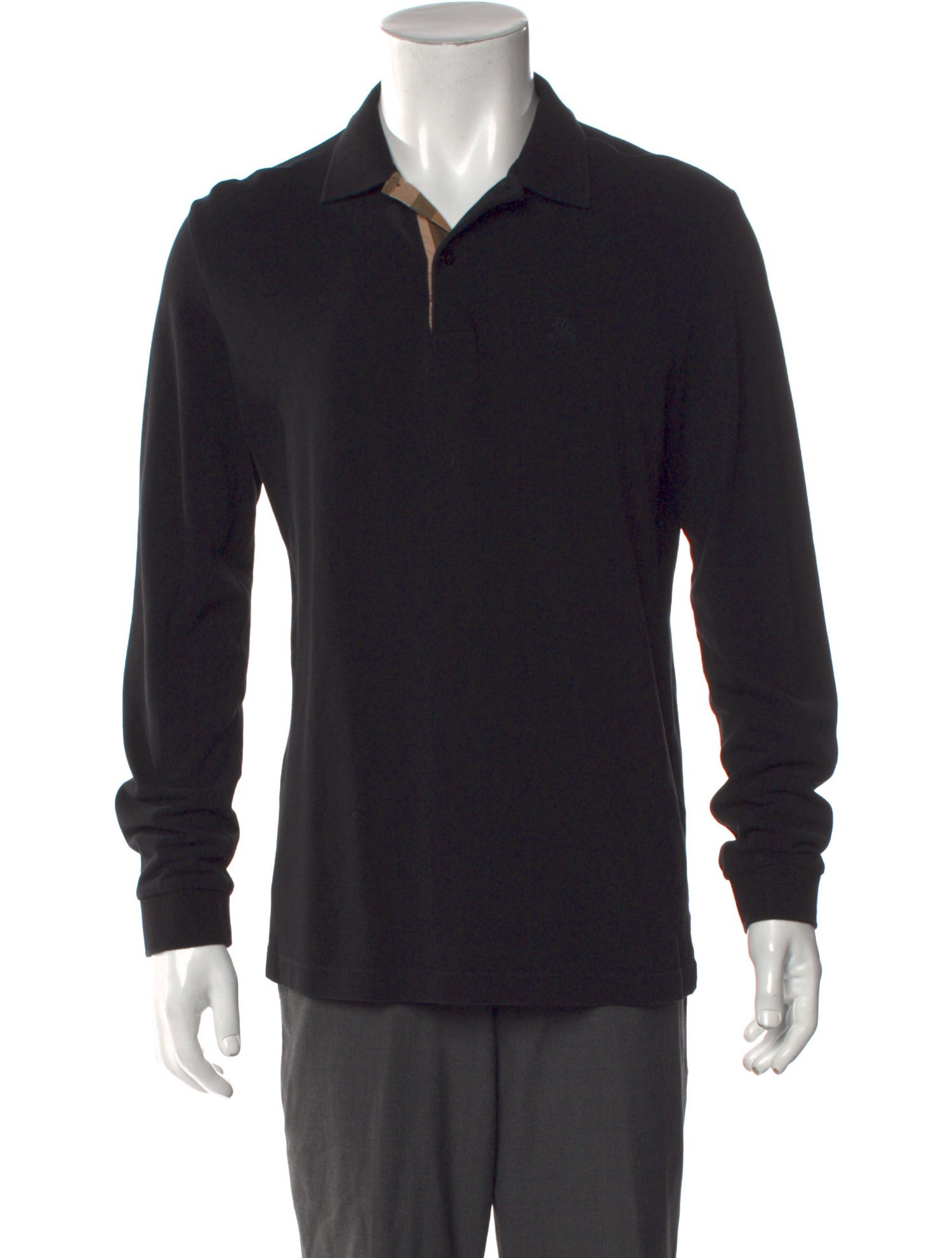 Burberry Collar Long Sleeve Polo Shirt