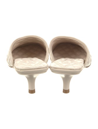 Burberry Leather Embroidered Accent Mules