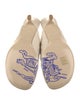 Burberry Leather Embroidered Accent Mules