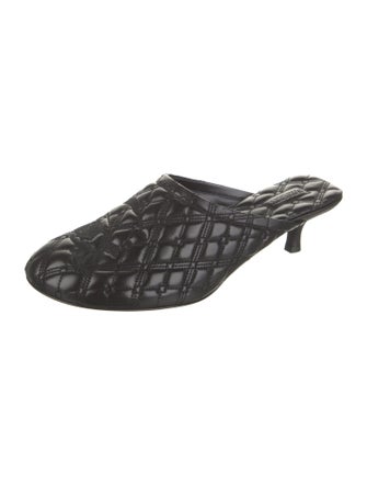 Burberry Leather Printed Mules