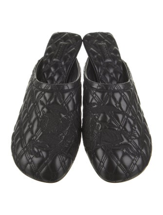 Burberry Leather Printed Mules